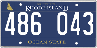 RI license plate 486043