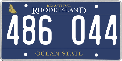 RI license plate 486044