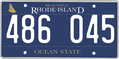 RI license plate 486045
