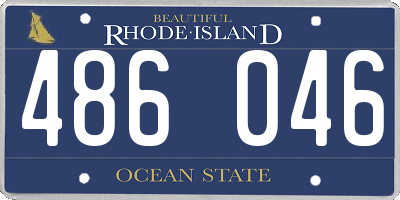 RI license plate 486046