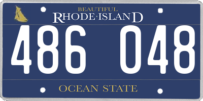RI license plate 486048