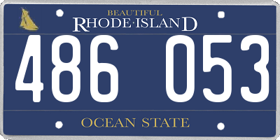 RI license plate 486053
