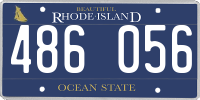 RI license plate 486056