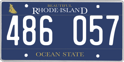 RI license plate 486057