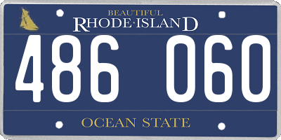 RI license plate 486060