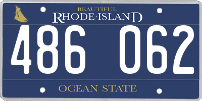 RI license plate 486062