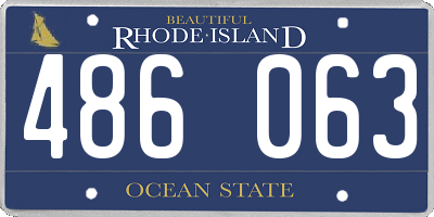 RI license plate 486063