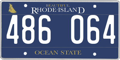 RI license plate 486064