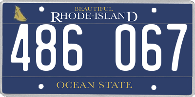 RI license plate 486067