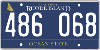 RI license plate 486068