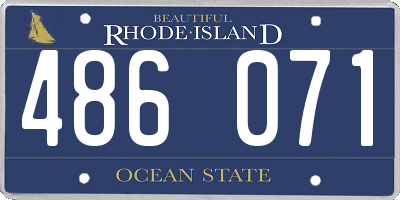 RI license plate 486071