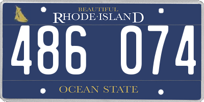 RI license plate 486074