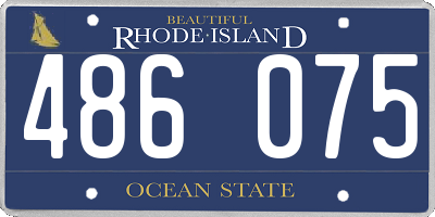 RI license plate 486075