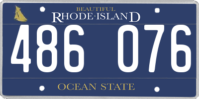 RI license plate 486076