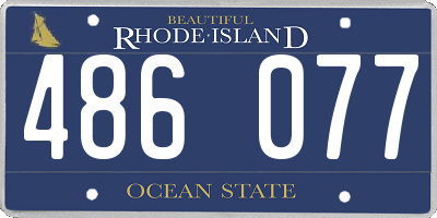 RI license plate 486077