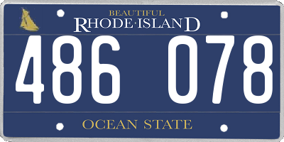 RI license plate 486078