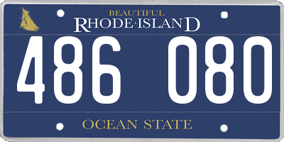 RI license plate 486080