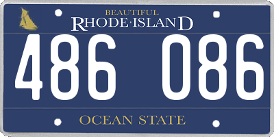 RI license plate 486086