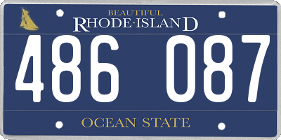 RI license plate 486087