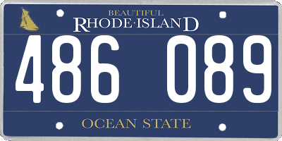 RI license plate 486089