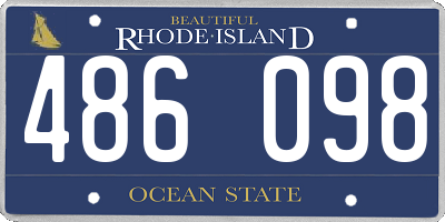 RI license plate 486098