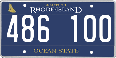 RI license plate 486100