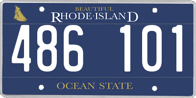 RI license plate 486101