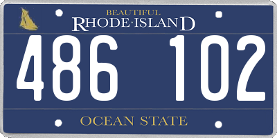 RI license plate 486102
