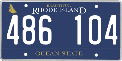 RI license plate 486104