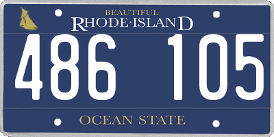 RI license plate 486105