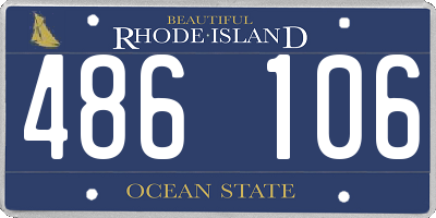 RI license plate 486106