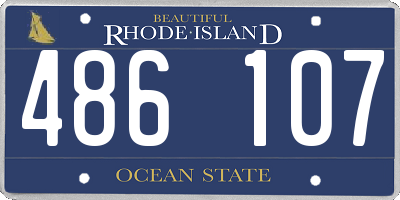 RI license plate 486107
