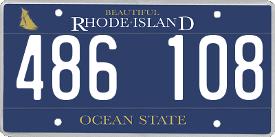 RI license plate 486108
