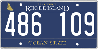 RI license plate 486109
