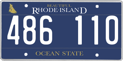 RI license plate 486110