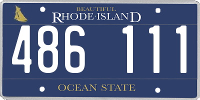 RI license plate 486111
