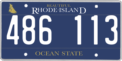 RI license plate 486113