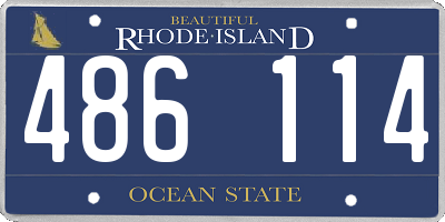 RI license plate 486114
