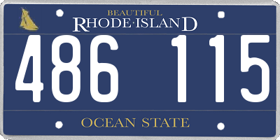 RI license plate 486115