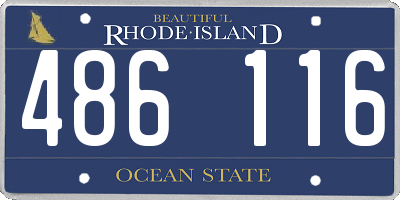 RI license plate 486116