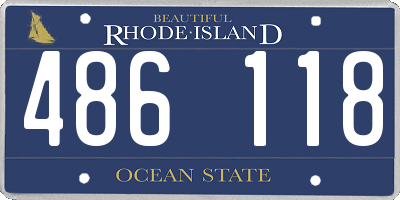 RI license plate 486118
