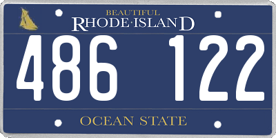 RI license plate 486122