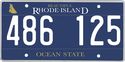 RI license plate 486125