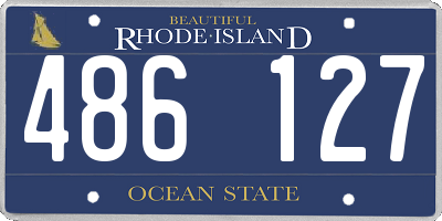RI license plate 486127