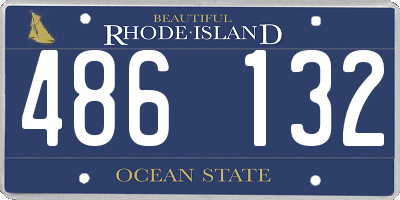 RI license plate 486132