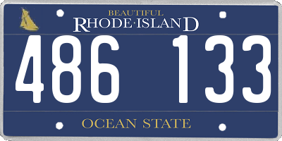 RI license plate 486133