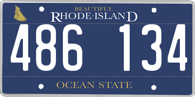 RI license plate 486134