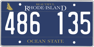 RI license plate 486135