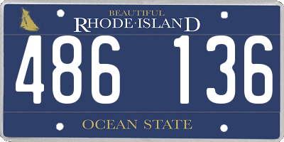 RI license plate 486136