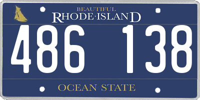 RI license plate 486138